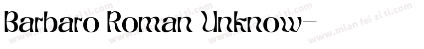 Barbaro Roman Unknow字体转换